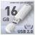 Память USB Flash 16 GB Smartbuy "Clue" USB 2.0 Flash Drive, белый