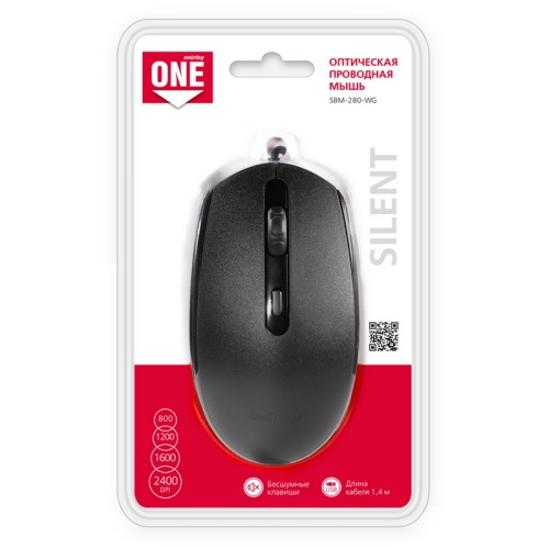 Мышь проводная Smartbuy ONE 280-K черный