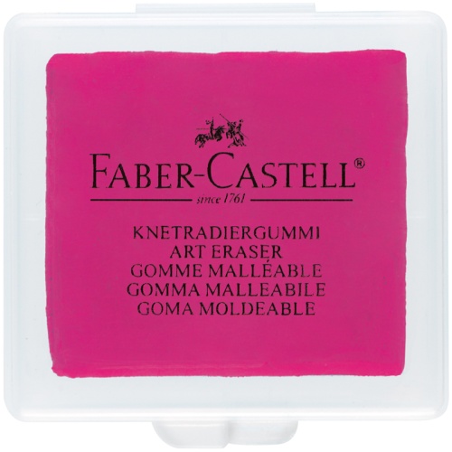 Ластик-клячка Faber-Castell, формопласт, 40*35*10мм, бирюзов./розов./синий