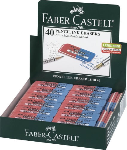 Ластик Faber-Castell "Latex Free", скошенный, синтетический каучук, 56*20*7мм 187040