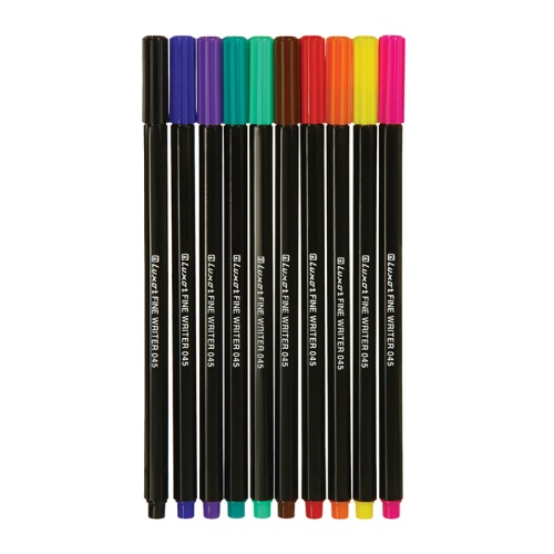 Набор капиллярных ручек Luxor "Fine Writer 045" 10цв., 0,8мм