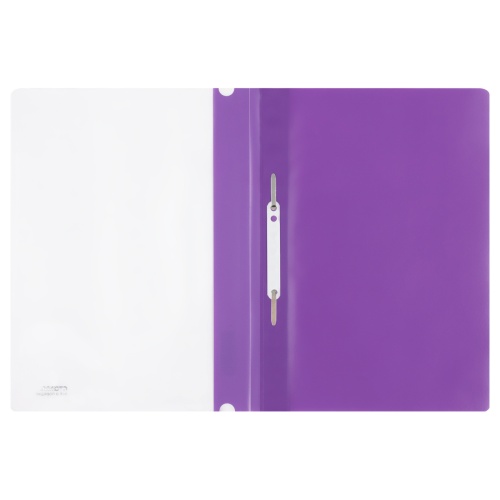 Скоросшиватель пластиковый СТАММ А4, 180мкм, фиолетовая с прозр. верхом