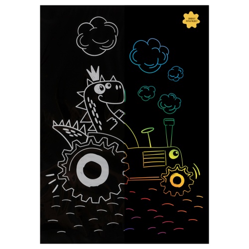 Гравюра с мультицветной основой ТРИ СОВЫ "Водитель", А5 Гравюра с мультицветной основой ТРИ СОВЫ "Водитель", А5