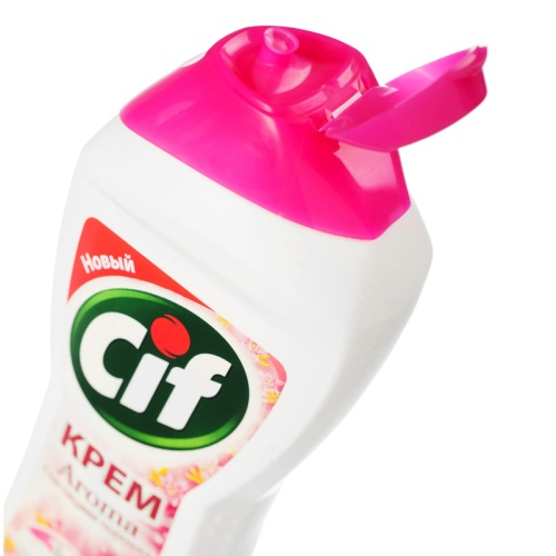 Средство чистящее Cif "Розовая свежесть", крем с частицами порошка, 500мл Средство чистящее Cif "Розовая свежесть", крем с частицами порошка, 500мл