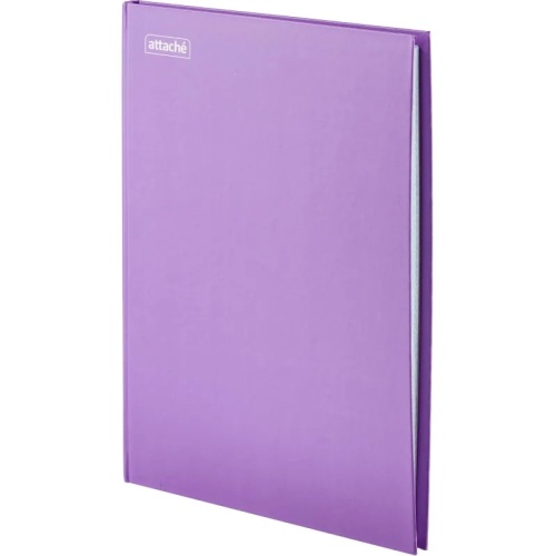 Книга учета 96 листов А4 в клетку на сшивке блок офсет Attache Bright Сolours (картон, сиреневый)
