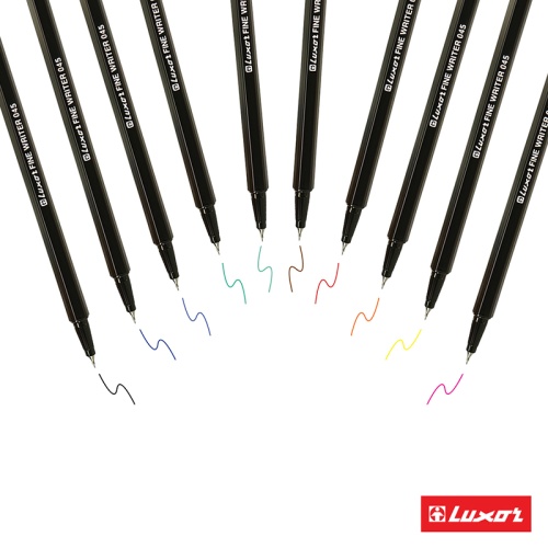 Набор капиллярных ручек Luxor "Fine Writer 045" 10цв., 0,8мм