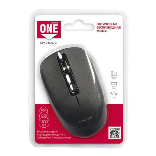 Мышь беспроводная Smartbuy ONE 345AG черный