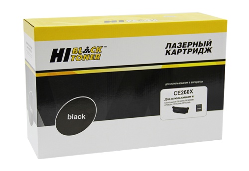 Картридж HP (CE260X) CLJ CP4025/4525, Восстановленный, Bk, 17K Hi-Black