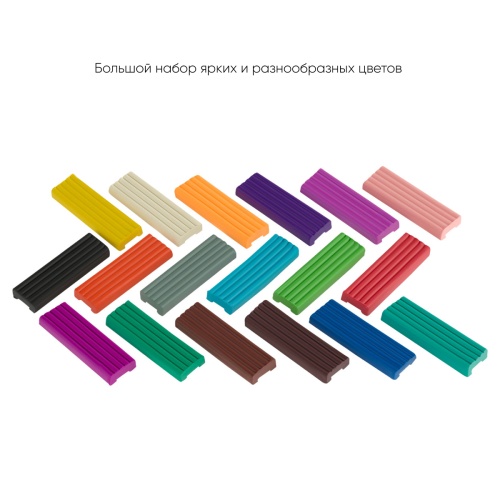 Пластилин Гамма "Юный художник", 18 цветов, со стеком