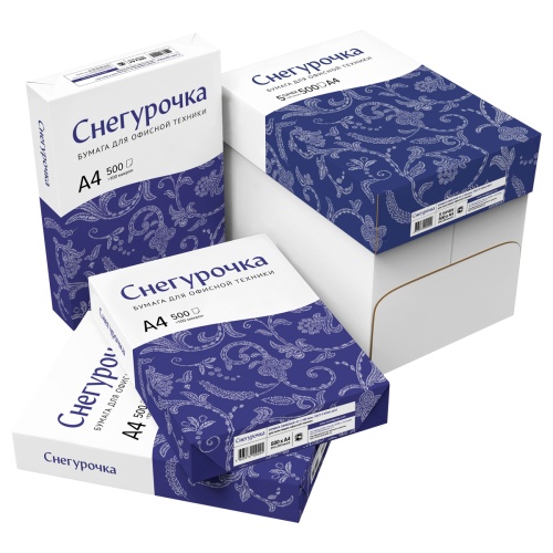 Бумага офисная А4, Снегурочка, Марка С, 500л.