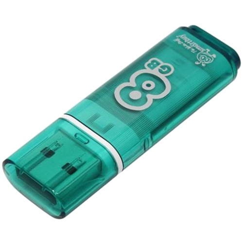 Память USB Flash 8 GB Smartbuy "Glossy" USB 2.0 Flash Drive, зеленый