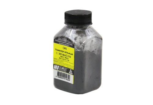 тонер oki с301dn/c310, bk, 70 г, hi-black