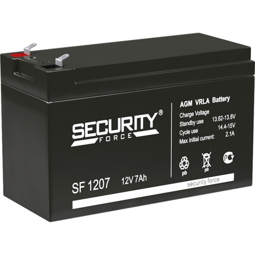 Аккумуляторная батарея 12V / 7Ah F1 SECURITY FORCE