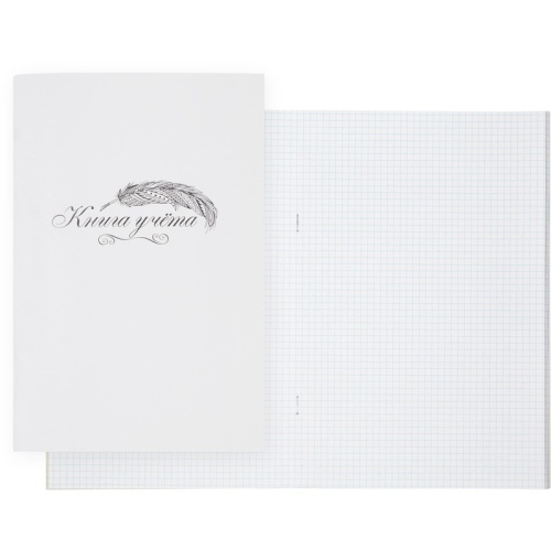 Книга учета 48 листов А4 в клетку на скрепке блок типографская бумага Выбор есть (обложка из картона