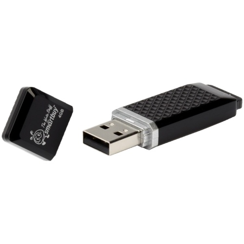 Память USB Flash 4 GB Smartbuy "Quartz" USB 2.0 Flash Drive, черный