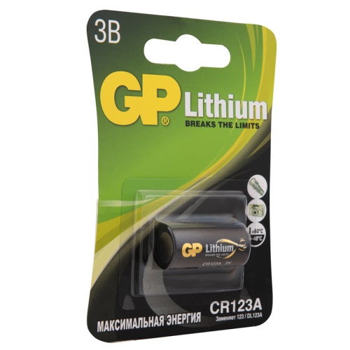 Батарейка 16340 GP Lithium Литиевая (1шт в упаковке)