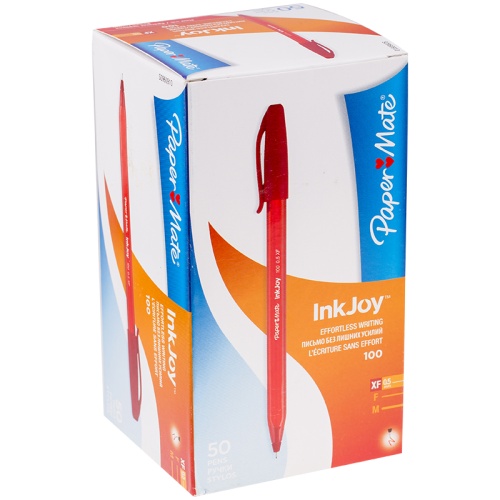 Ручка шариковая Paper Mate "InkJoy 100" красная, 0,5мм, трехгран.