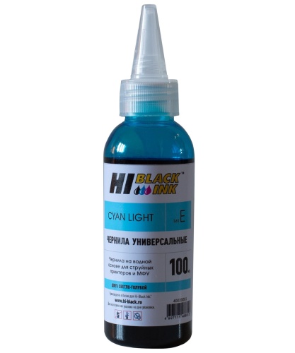 Чернила Epson (Тип E), на водной основе, светло-голубой, 0,1 л Hi-Black