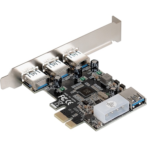 Контроллер ExeGate EXE-367 (PCI-E x1 v2.0, 3*USB 3.0 ext. + 1*USB3.0 int., разъем доп.питания)