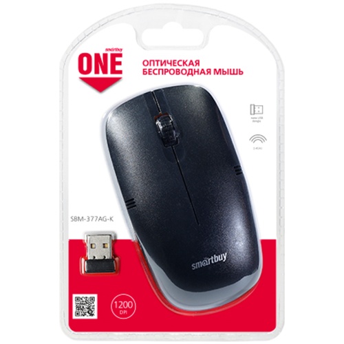 Мышь беспроводная Smartbuy ONE SBM-377AG-K черный