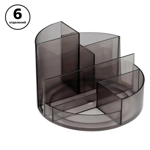 Настольная подставка СТАММ "Профи", полистирол, тонированная черная