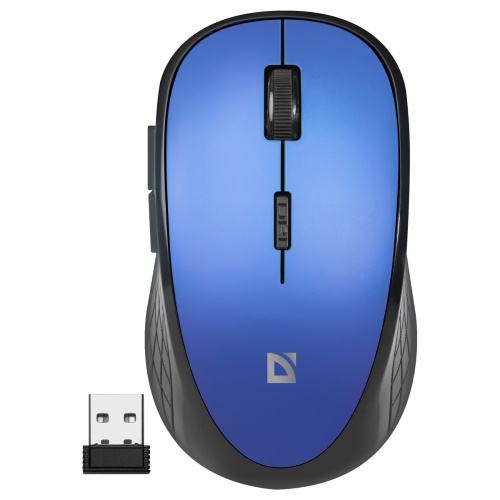 Мышь беспроводная Defender Aero MM-755 черный, синий