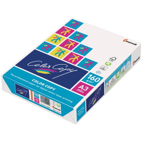 Бумага A3, COLOR COPY, 160 г/м2, 250л., 161%, класс A