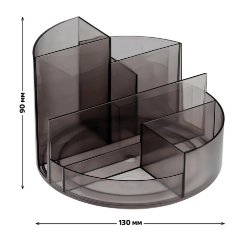 Настольная подставка СТАММ "Профи", полистирол, тонированная черная