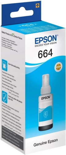 Чернила Epson C13T66424A голубые для L100/L110/L210/L300/L355 (70мл) Чернила Epson C13T66424A голубые для L100/L110/L210/L300/L355 (70мл)