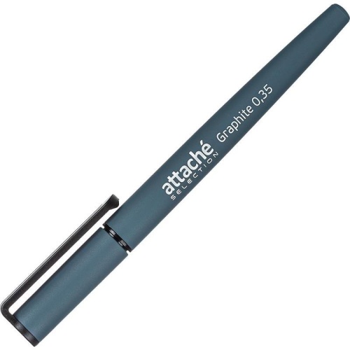 Ручка гелевая неавтоматическая Attache Selection Graphite синяя корпус soft touch (линиия 0.3) Ручка гелевая неавтоматическая Attache Selection Graphite синяя корпус soft touch (линиия 0.3)