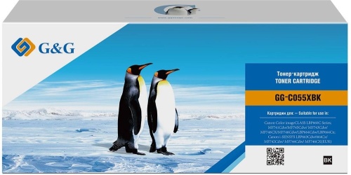 Картридж G&G аналог Canon 055H черный 7.6k с чипом