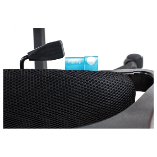 Кресло оператора Helmi HL-M95 (695) "Airy", спинка сетка оранжевая/сиденье ткань TW черная, механизм