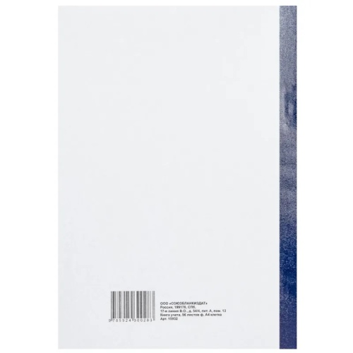 Книга учета 96 листов А4 в клетку на скрепке блок офсет Attache (обложка - картон)