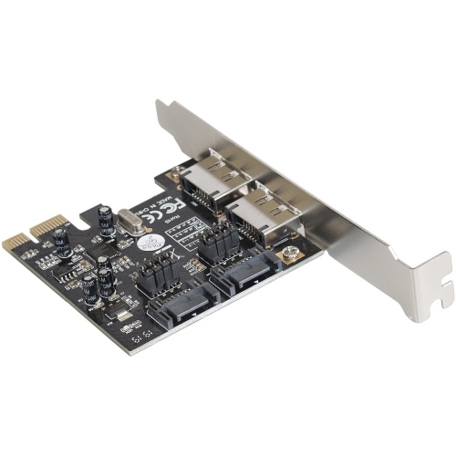 Контроллер ExeGate EXE-501 PCI-E 2.0, SATA3 6Gb/s, 2 int+2 ext (OEM)