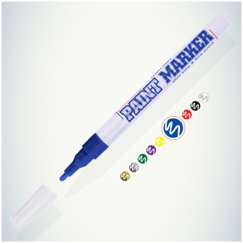 Маркер-краска MunHwa "Slim" синяя, 2мм, нитро-основа