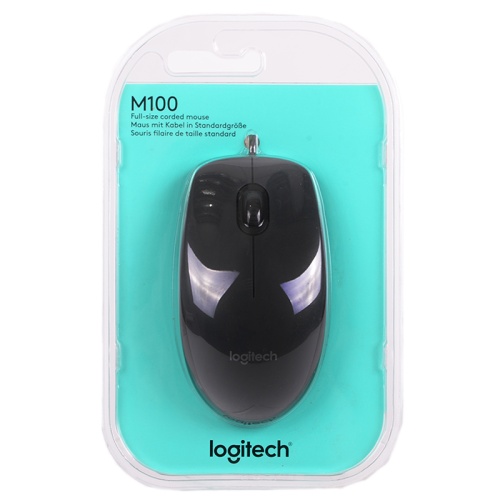 Мышь проводная Logitech M100 Dark Mouse серый Мышь проводная Logitech M100 Dark Mouse серый