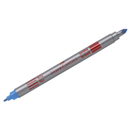 Фломастеры двусторонние Faber-Castell, 10цв., 10шт., смываемые, пластик.уп.