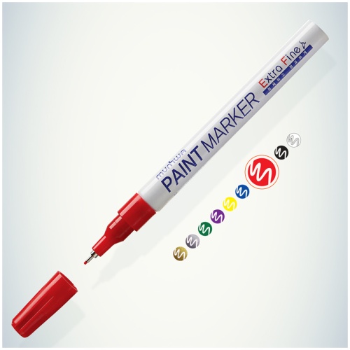 Маркер-краска MunHwa "Extra Fine Paint Marker" красная,1мм, нитро-основа Маркер-краска MunHwa "Extra Fine Paint Marker" красная,1мм, нитро-основа