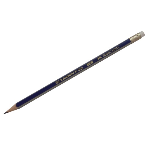 Карандаш чернографитный Faber-Castell "Goldfaber 1222" HB, с ластиком, заточен.