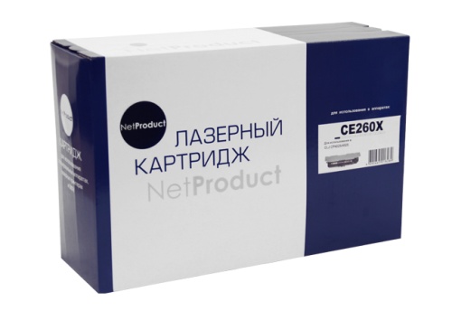 Картридж HP (CE260X) CLJ CP4025/4525, Восстановленный, Bk, 17K NetProduct