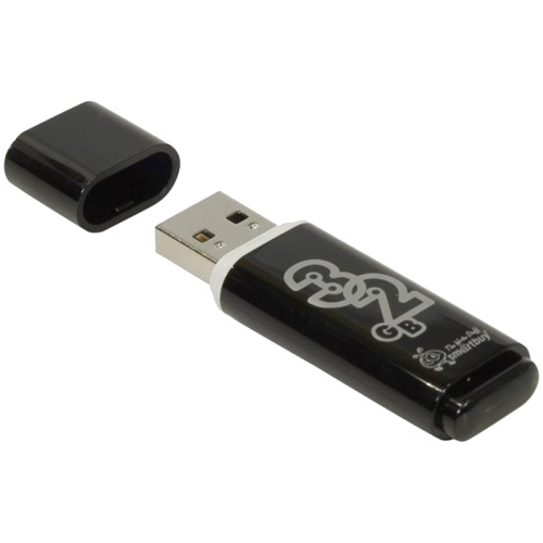 Память USB Flash 32 GB Smartbuy "Glossy" USB 2.0 Flash Drive, черный