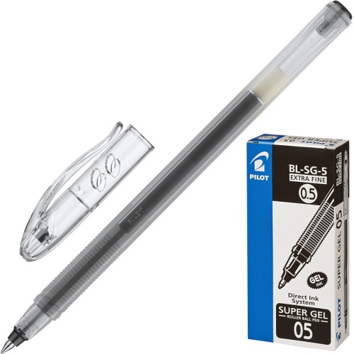 Ручка гелевая неавтоматическая Pilot BL-SG5 черная (толщина линии 0.3 мм)