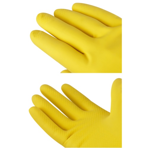 Перчатки резиновые хозяйственные OfficeClean ЛЮКС, многоразовые, хлопчатобумажное напыление, плотные 337387 337387