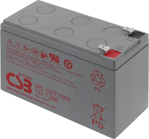 Аккумуляторная батарея 12V / 7Ah F2 CSB