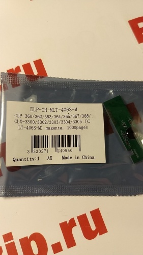 Чип к картриджу Samsung CLP-360/365/CLX-3300/3305 (CLT-406S), желтый, ресурс 1000 копий ELP чип к картриджу samsung clp-360/365/clx-3300/3305 (clt-406s), желтый, ресурс 1000 копий elp