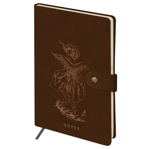 Записная книжка А5 80л., ЛАЙТ, кожзам, Greenwich Line "Outline. Angel from heaven", с замком, тиснен