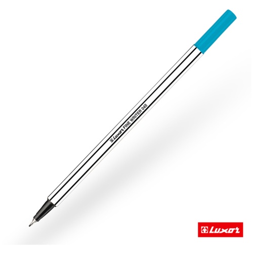 Ручка капиллярная Luxor "Fine Writer 045" голубая, 0,8мм, 7138