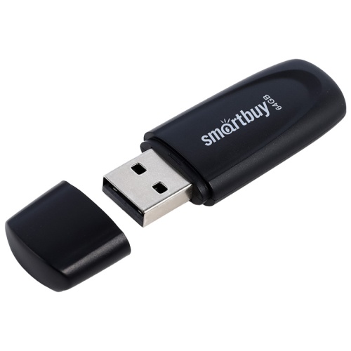 Память USB Flash 64 GB Smartbuy "Scout" USB 2.0 Flash Drive, черный