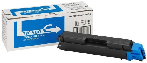 Картридж Kyocera (TK-580C) Mita FS-C5150DN, 2,8К (O) голубой