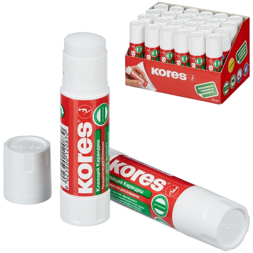 Клей-карандаш Kores 08 гр, прозрачный